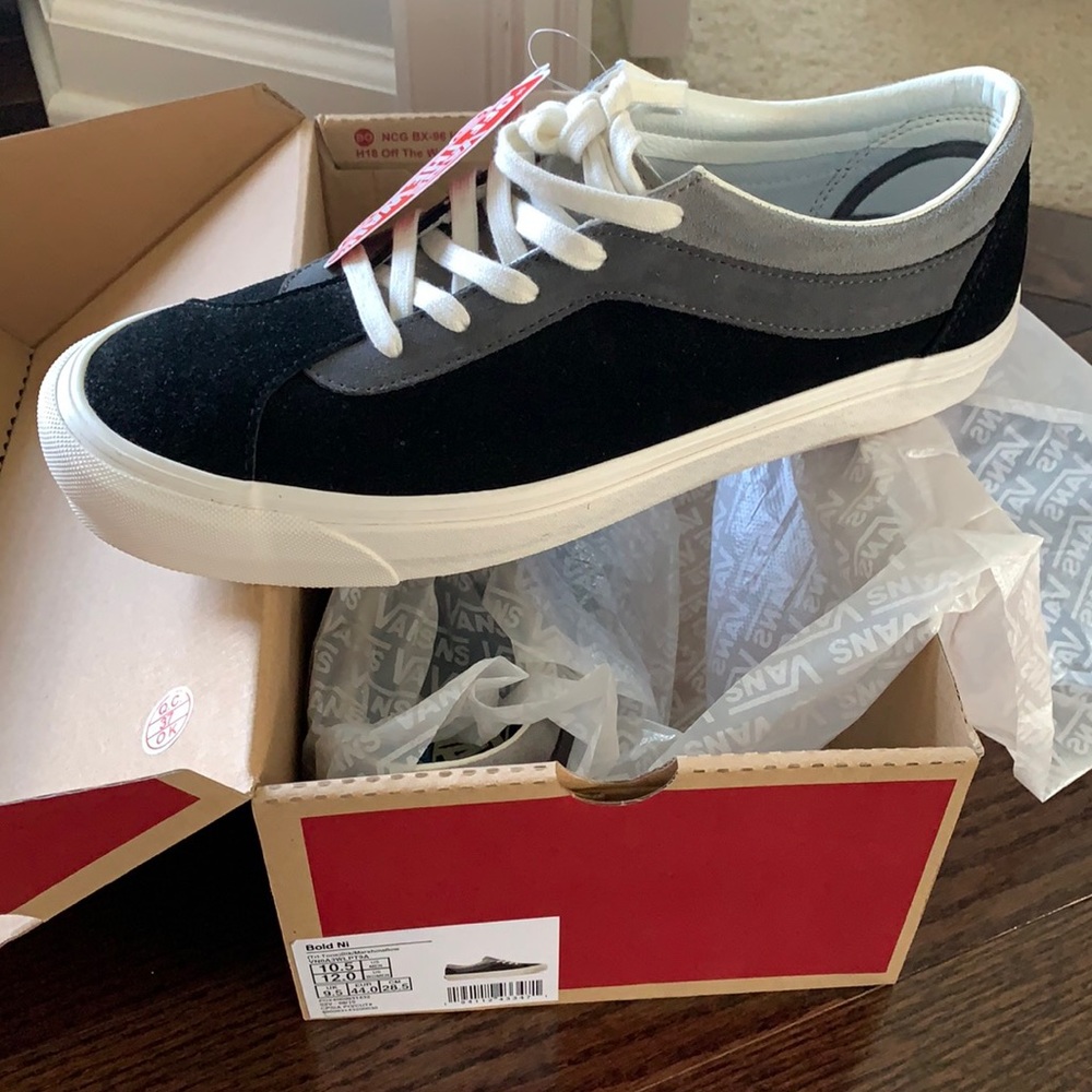 New Vans bold Ni - ultracush insole suede - black, grey, dark grey